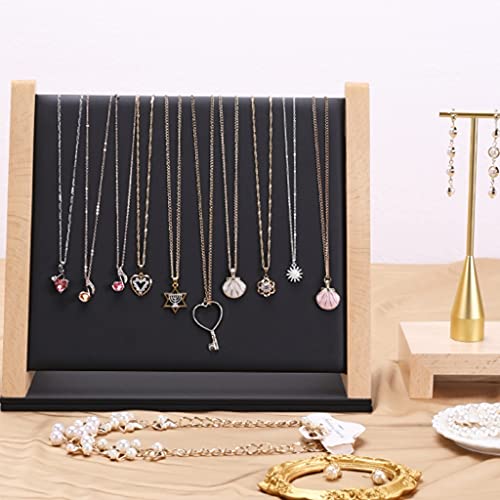 Présentoir de colliers en PU support de rangement vertical de bijoux