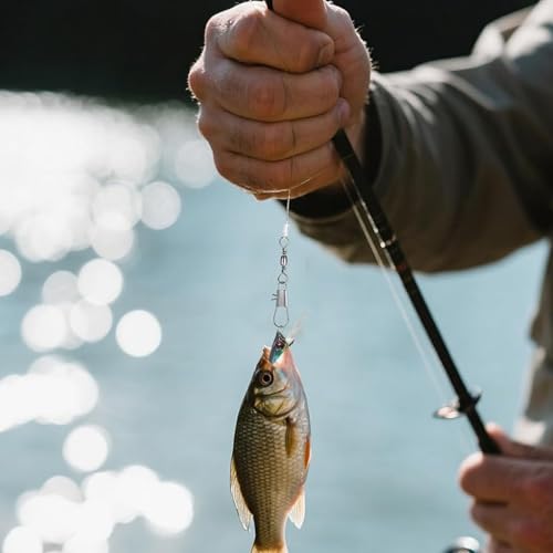 Image of 100 Pcs Fishing Rolling Ball Bearing Barrel Swivel, Corrosion Resistant Fishings Accessories for Various Fish Species, Suitable for Different Fishing Conditions and Quick Tackle Changes