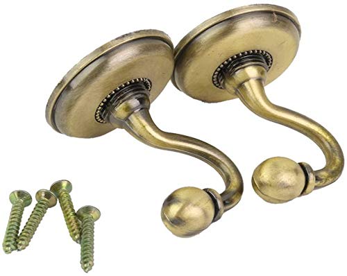 WINOMO - 2 supporti porta tende a pomello in lega