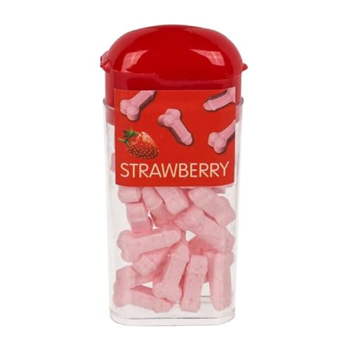 Candy Willies | Dic Tacs | Fun Novelty Willy Shaped Sweets | 4 Different Flavours | Pocket Sized Carry Case with Pop Top | Contents 18g (Strawberry)