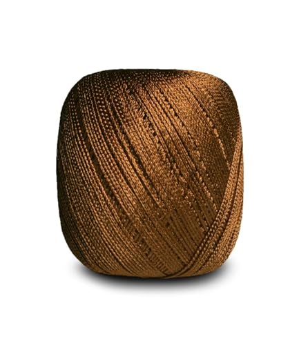 Image of CIRCULO Encanto Slim Yarn 100% Viscose - Luxury & Shine - Sport Weight Yarn - 262 yds, 3.52 oz - Color 7154 - Clay