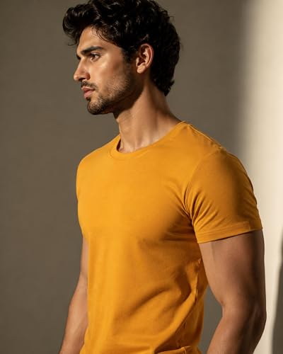 Image of London Hills T Shirt For Man | Men Round Neck Tshirts | Tshirt Shirts Men | Gym T Shirts For mens Workout | T-shirts For Man Cotton Stylish Round Neck T Shirt Half Sleeve Regular Fit Solid Multicolour