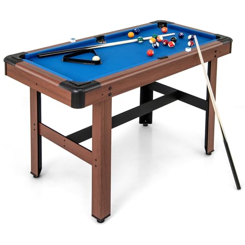 GOPLUS Mesa de Billar 122 cm con Accesorios, Azul