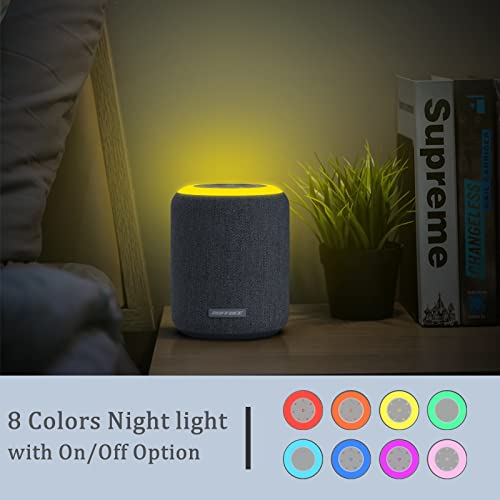 Buffbee White Noise Sound Machine For Sleeping With 17 Soothing Sounds, 8 Color Night Light, Memory Function, Fabric Design - Noise Maker For Home, Office, Kids And Adults #TOP2