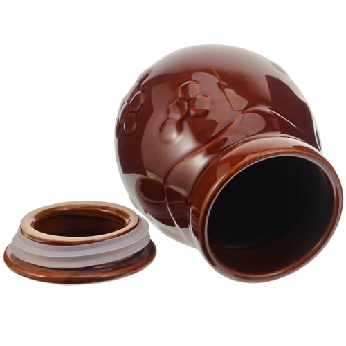 ABOOFAN Tarro De Miel Tarro De Mermelada Tarro De Cocina Tarro De Almacenamiento Tarro De Almacenamiento Chino Cesta Para Freír Cesta Para Parrilla Rodante Lata Redonda Tanque De