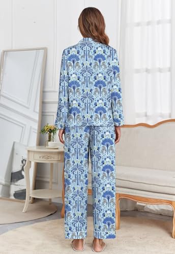 Image of Brosloth Women's Silk Satin Pajamas Pjs Sets Cute Lace Pattern Two Piece Loungewear Set Button Up Pajamas Sleepwear Black