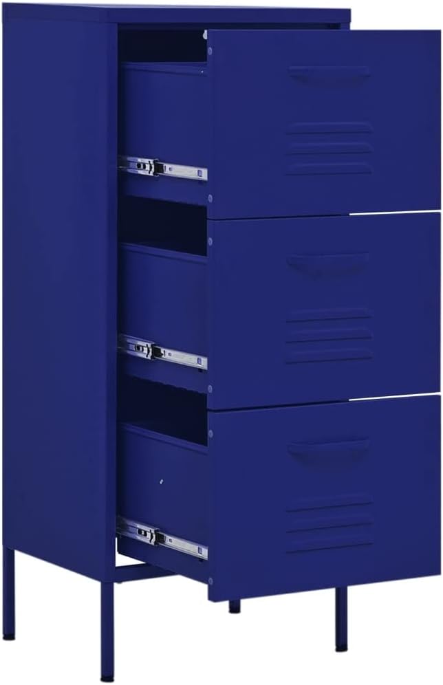 Storage Cabinet Navy Blue 16.7"x13.8"x40" Steel,Office Cabinet, Storage Locker, Cabinet Storage for Organized and Stylish Home Storage