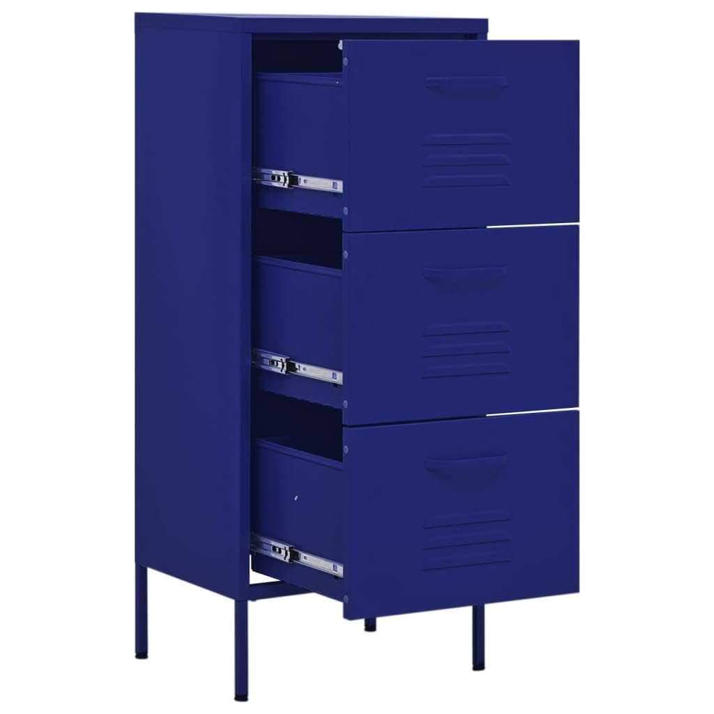 Armadietto in metallo color vitello con 3 Ders 102 cm di altezza Slish blu documento per casa e ufficio salvaspazio Sto Solut per cartelle di file.