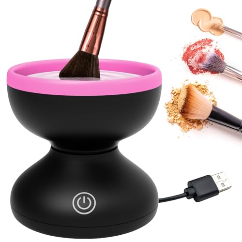 Make up Brush Cleaner Pro 2025, Valentines Gifts to Her Wash in Seconds 3.5" Electric Makeup Brushes Cleaner Machine, Birthday Gifts Types of Makeup Brushes Cleaning Available
