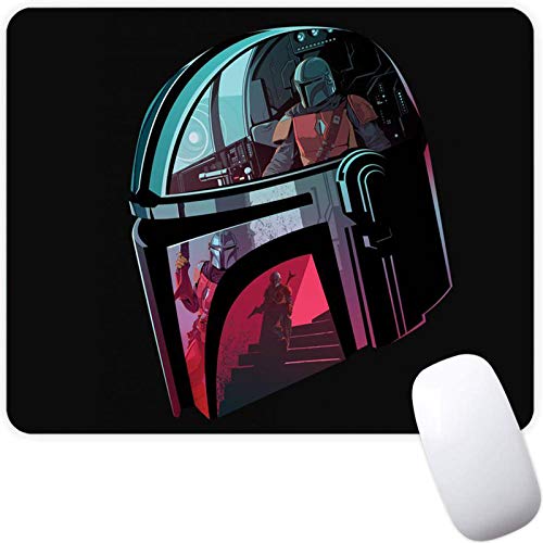 Graphic Mouse Pad,Black Helmet Pattern Seamless Waterproof Gaming Cartoon Gift ...