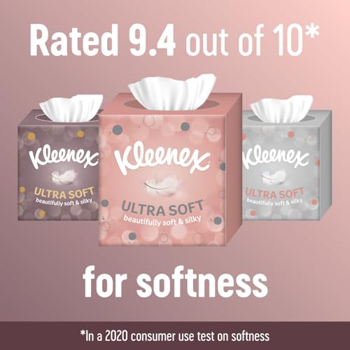 Image of Kleenex Ultra Soft Facial Tissues - Pack of 12 Cube Tissue Boxes