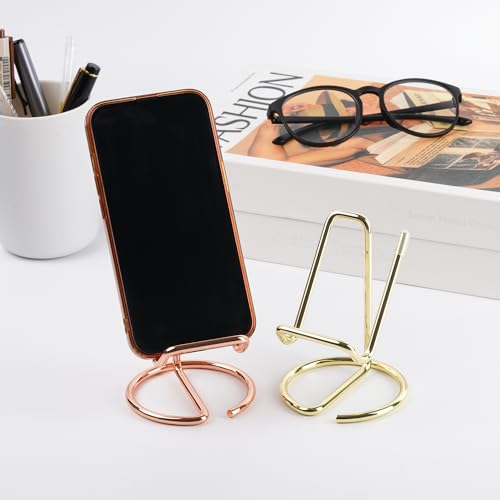image for Leicraft Business Card Holder for Desk, Cute Metal Card Organizers and