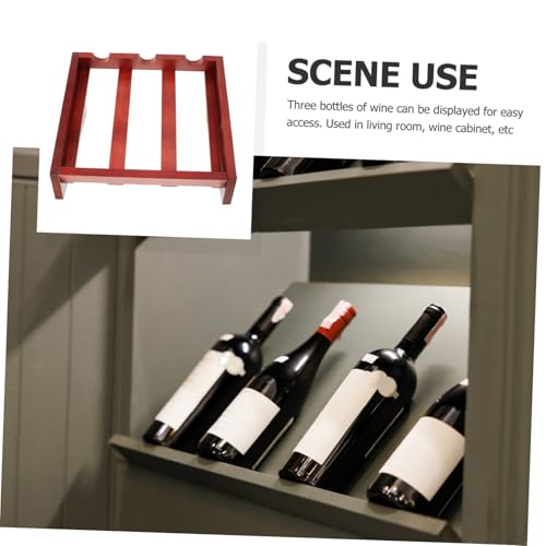 Soporte de vino de madera compacto para mesa miniatura 5