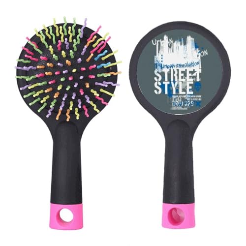 Brosse à cheveux démêlante anti-nœuds motif urbain pour salon de coiffure