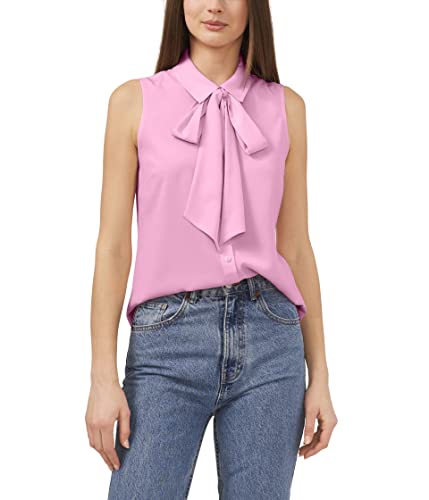 CeCe Sleeveless Bow Blouse
