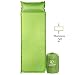 REDCAMP Self-Inflating Sleeping Pad with Attached Pillow, Compact Lightweight Camping Air Mattress with Quick Flow Value, Green 77"x26"x2"