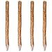 Produktbild vidaXL 4x Angespitzter Zaunpfosten Haselnussholz 120 cm Zaunpfähle Holzpfosten