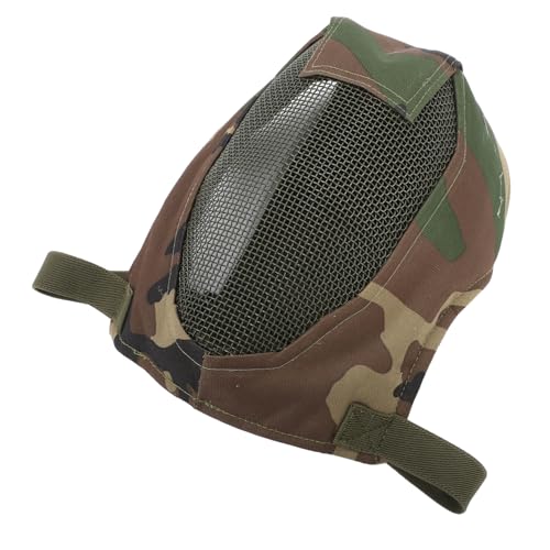 Mikikit Outdoor Full Face Steel Mesh Mask for Fencing Breathable Game Mask with Durable Design for Enhanced Ventilation and