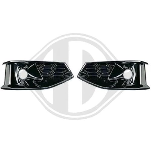 DIEDERICHS 1020242 Bumper grill for Audi A4 B9 Saloon Front, Black-painted, Glossy