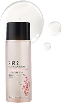 Rice water bright light Cleansing Oil with Rice Water to Brighten the Skin | Korean Make-Up Remover, For Lips, Eyes and Face, Removes Waterproof makeup, 55ML