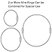 Wisdompro Keychain, 20 Pack of 4.3 Inches Stainless Steel Wire Key Ring Loop 2mm Wire Keychain Cable for Hanging Luggage Tags, Keyrings and ID Tag Keepers - Silver
