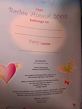 Hardcover Barbie Annual 2008 Book