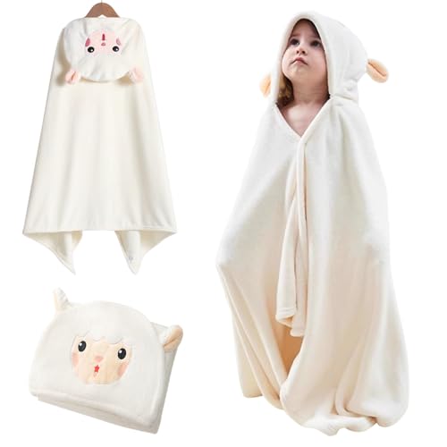Serviette de bain à capuche bébé ultra absorbante, douce et chaude