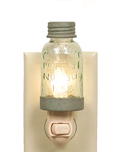 Country-Rustic-Mini-Mason-Jar-Night-Light-in-Barn-Roof-Color-One-Pack Country Rustic Mini Mason Jar Night Light in Barn Roof Color One Pack