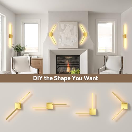 Image of Torchlet Battery Operated Wall Sconces Set of 2, Rechargeable Wall Lights