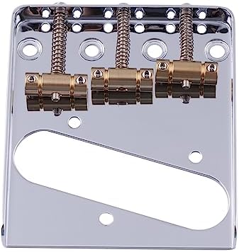 Amazon.com: Rubatone Guitar Bridge Tailpiece 3 Pcs Brass Saddles Bridge ...
