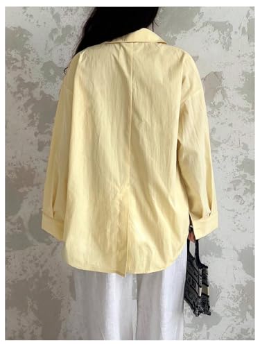 SOLY HUX Women's Oversized Button Down Shirts Casual Collared Long Sleeve Blouses2