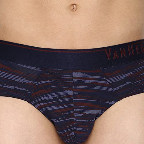 Image of Van Heusen Men Regular Fit 4 Way Stretch Body Defining Fit Allover Print Briefs - Available in Pack of 1 & 2