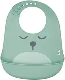Buba, - Verde, Babador De Silicone Com Pega Migalhas Gumy Bebê Unissex, Verde (Green), Único