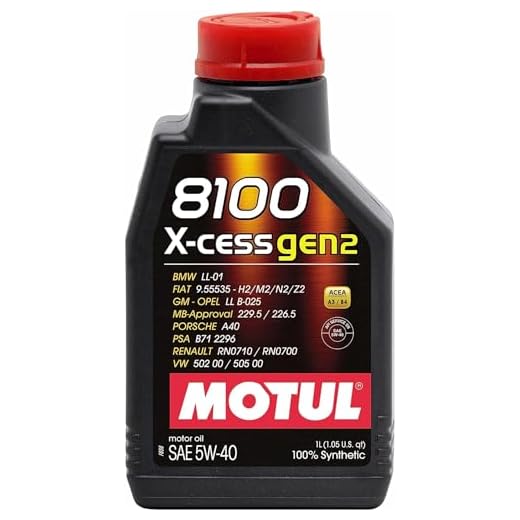 Óleo Motul 8100 5W40 X-Cess Gen2 100% Sintético 1L