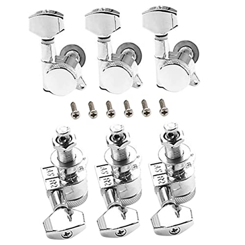 HEMOTON Guitar Tuning Pegs Vintage Closed String Tuning Keys Guitar Head Pegs Accessory Kit