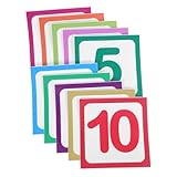 SOLUSTRE 10 Stück Selbstklebende Rutsch Bodenaufkleber Zahlen Hüpfspiel für Kinderzimmer Klassenzimmer und Spielräume Sicherer Spaß mit Flexibler Anordnung und Frosted Design