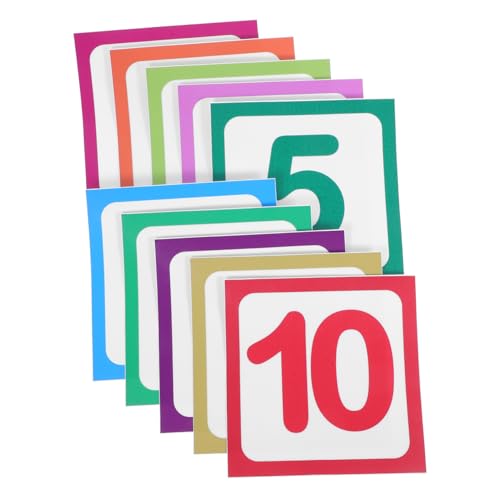 SOLUSTRE 10 Stück Selbstklebende Rutsch Bodenaufkleber Zahlen Hüpfspiel für Kinderzimmer Klassenzimmer und Spielräume Sicherer Spaß mit Flexibler Anordnung und Frosted Design