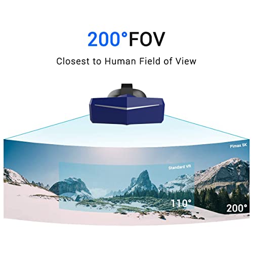Pimax 5K Plus Vr Headset With Wide 200 Degrees Fov, Dual 2560X1440P Clpl Panels, Uhd For Watching180/360 Panoramic Videos, Pc Vr, Steam Vr Gamers, Us Plug Adapter #TOP4