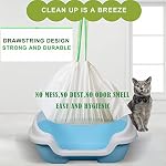 Linges de litière Jumbo Cat - 30 Comptez les grands sacs à cordons, 4 Linge de pan d'épaisseur pour chats et chatons - 41" x 18" Surdimensionné