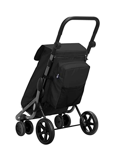 Play-market Go Plus Chariot de courses à grande capacité, pliable, 4 roues, Noir – vue 2