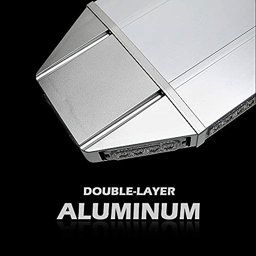 Smallfatw Led Bar Led Trailer Lights 27” 64 Led 16 Flashing Modes Aluminum Hosing Dual 8 Magnetic Bases, Led Lights For Trucks, Emergency Lights For Vehicles, Amber&White #TOP6