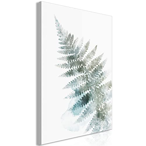 artgeist Acoustic Canvas Wall Art Print Nature 24x35 in - 1pcs Picture with Acoustic Foam Soand Print Artwork Room Acoustics Soundproofing Plants Fern Leaves Like Painted b-A-10213-b-a