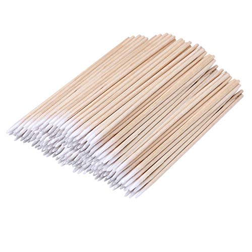 500 Count 4 Inch Pointed Cotton Swabs Precision Microblading Cotton Tipped Applicator Tattoo Permanent Supplies (5 Pack)