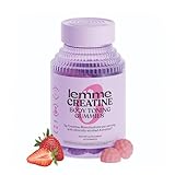 Lemme Creatine Monohydrate Gummies for Women and Men, 5g Dose to Support Lean Muscle, Strength, Recovery, Cognitive Health, w/Ginseng for Absorption, Sour Strawberry, NSF Certified, 60 Gummies