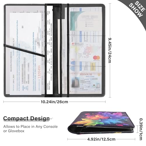 Organizador de documentos para carro cuero miniatura 3