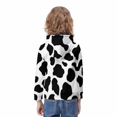 Pull à capuche imprimé vache : le sweat léger parfait pour le collège