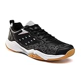 LUPWEE Pickleball Shoes Lightweight Court Tennis Shoes Comfortable Racketball Squash Volleyball Sneaker Shoes for Men Women, Black 42