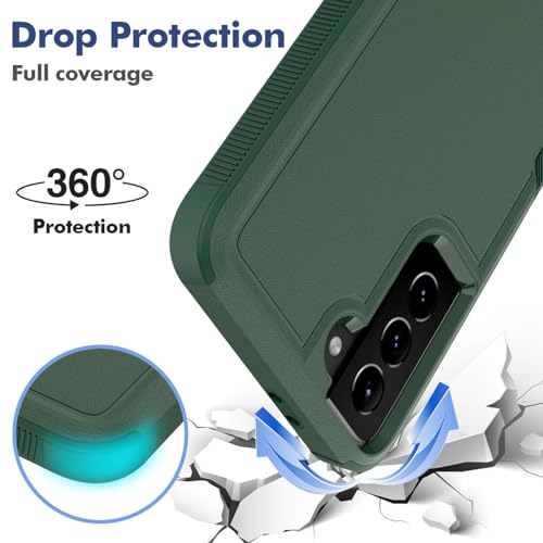 Image of for Samsung Galaxy S21 Plus Case: Dual Layer Protective Heavy Duty Cell Phone Cover Shockproof Rugged with Screen Protector - Military Protection Bumper Tough for Samsung Galaxy S21+ Plus, Dark Green
