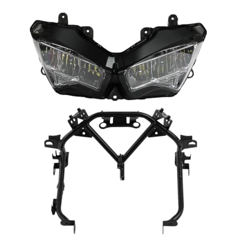 Green-L LED Headlight Assembly Front Head Light Lamp and Fairing Stay Bracket Fit for Kawasaki Ninja 650 2020-2025