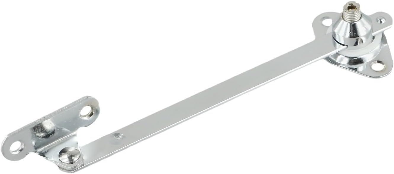 Door Stay Hinge for Cabinet Flap and Cupboard Door, Down Drop Lid Support with Sliding Rail, Heavy Duty Zinc Alloy Hardware Mechanism for Kitchen Garage Storage, Silver Finish,(6inch)